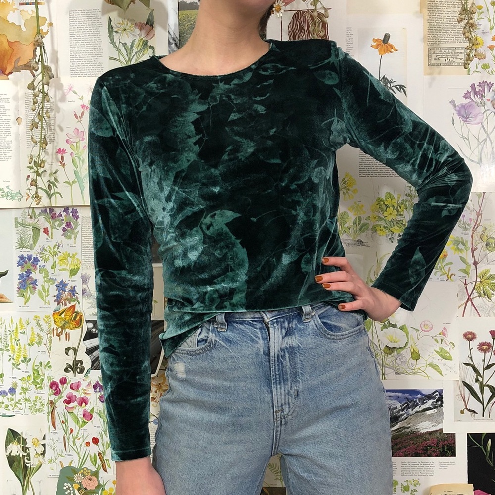 Velvet Long Sleeve Shirt